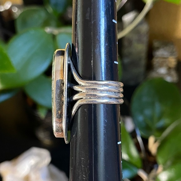 Vintage Seraphinite Sterling Silver Ring - Picture 5 of 10